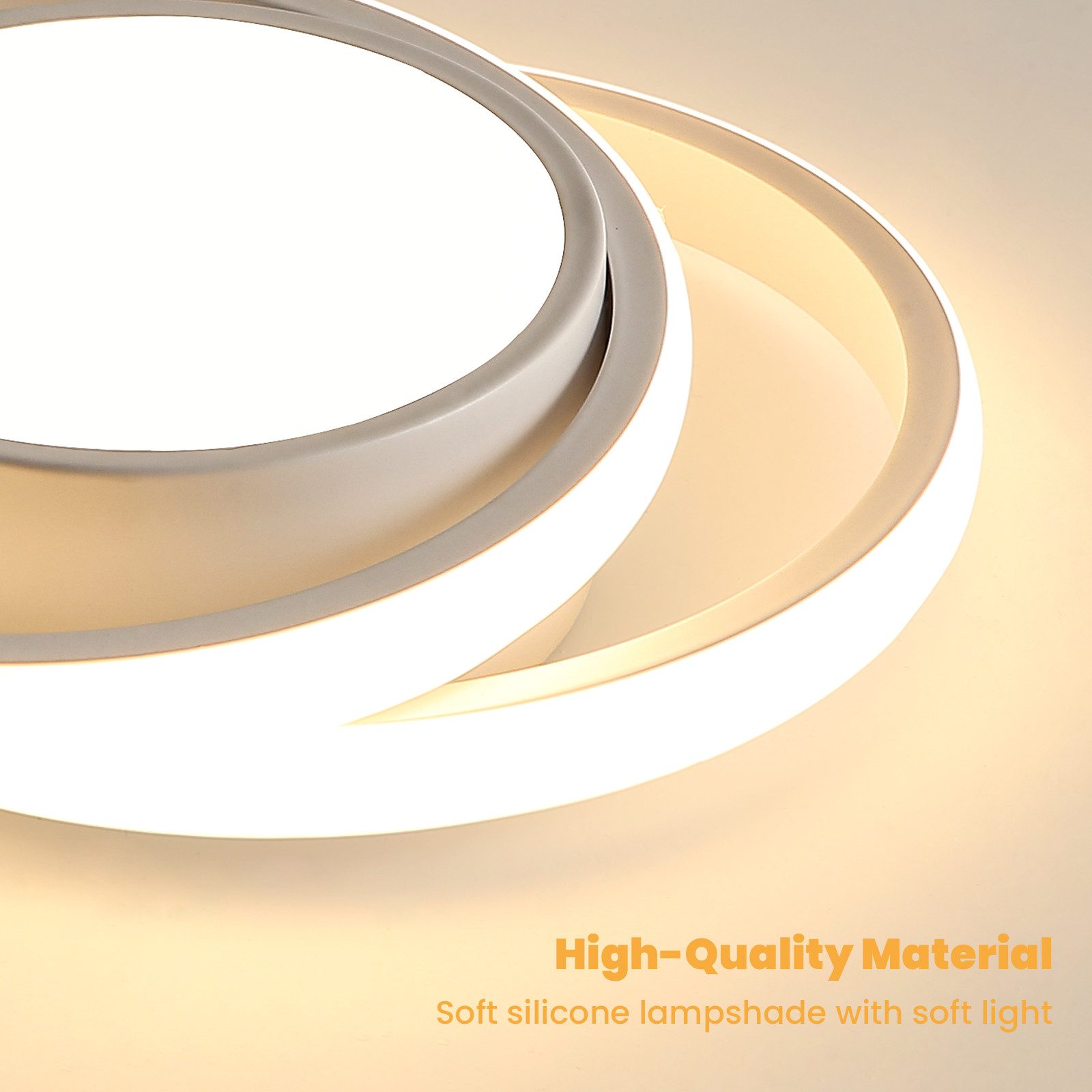 Riserva LED Deckenleuchte LED Deckenleuchte Rund 2er Set 36W Warmweiß 3000K Weiß