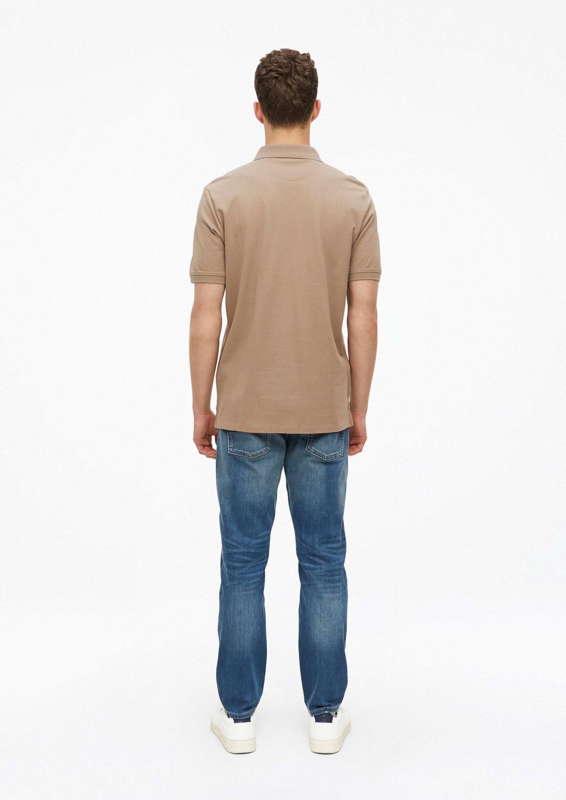 s.Oliver Kurzarmshirt Polo-Shirt Poloshirt aus Baumwollpiqué