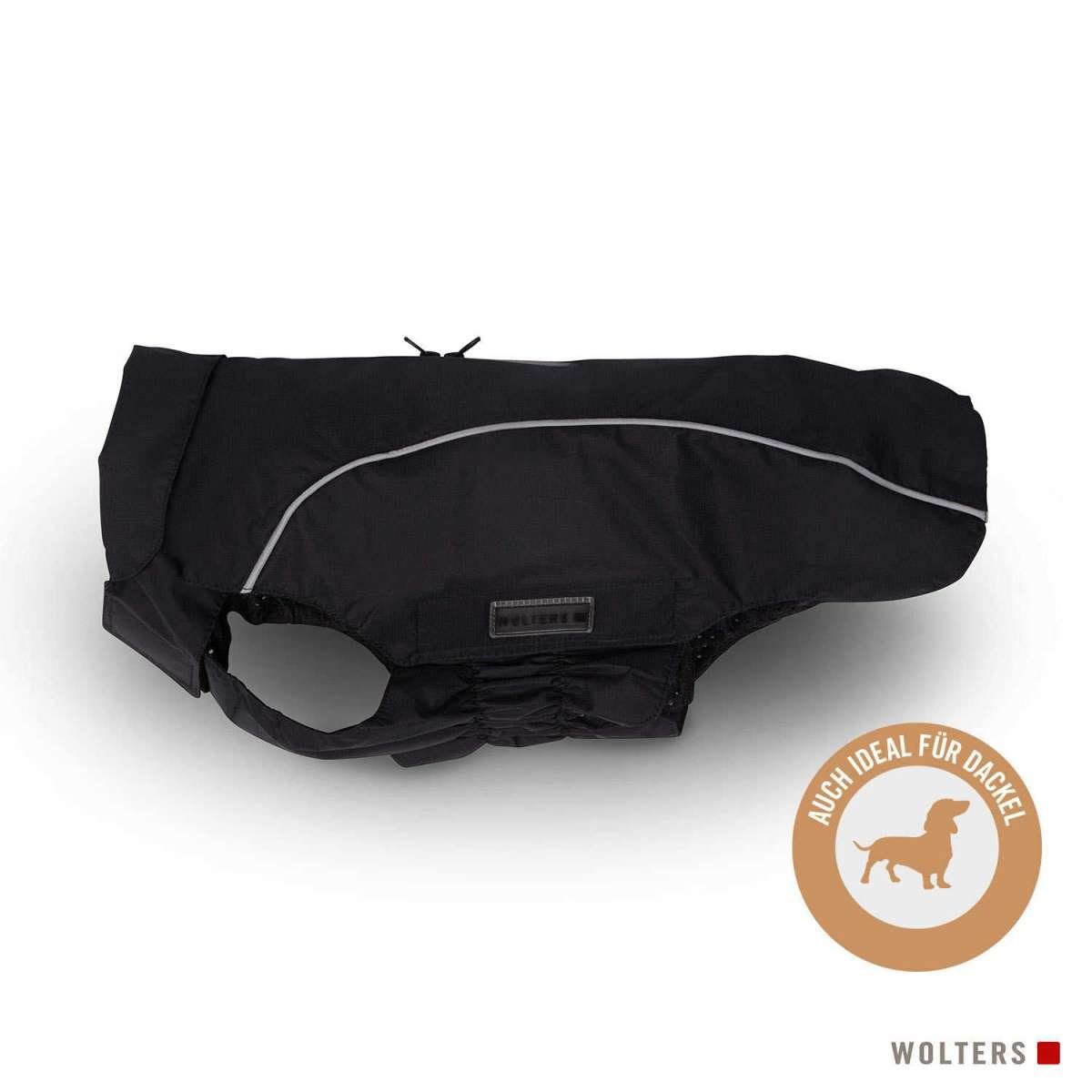 Wolters Hunderegenmantel Regenjacke Easy Rain für Dackel schwarz/schwarz