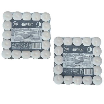 ECI Tools Duftkerze Qualitäts 6h-Lichter Teelichter 50er Flat Packs, Menge nach Wahl (Sparpaket!, 100-tlg)