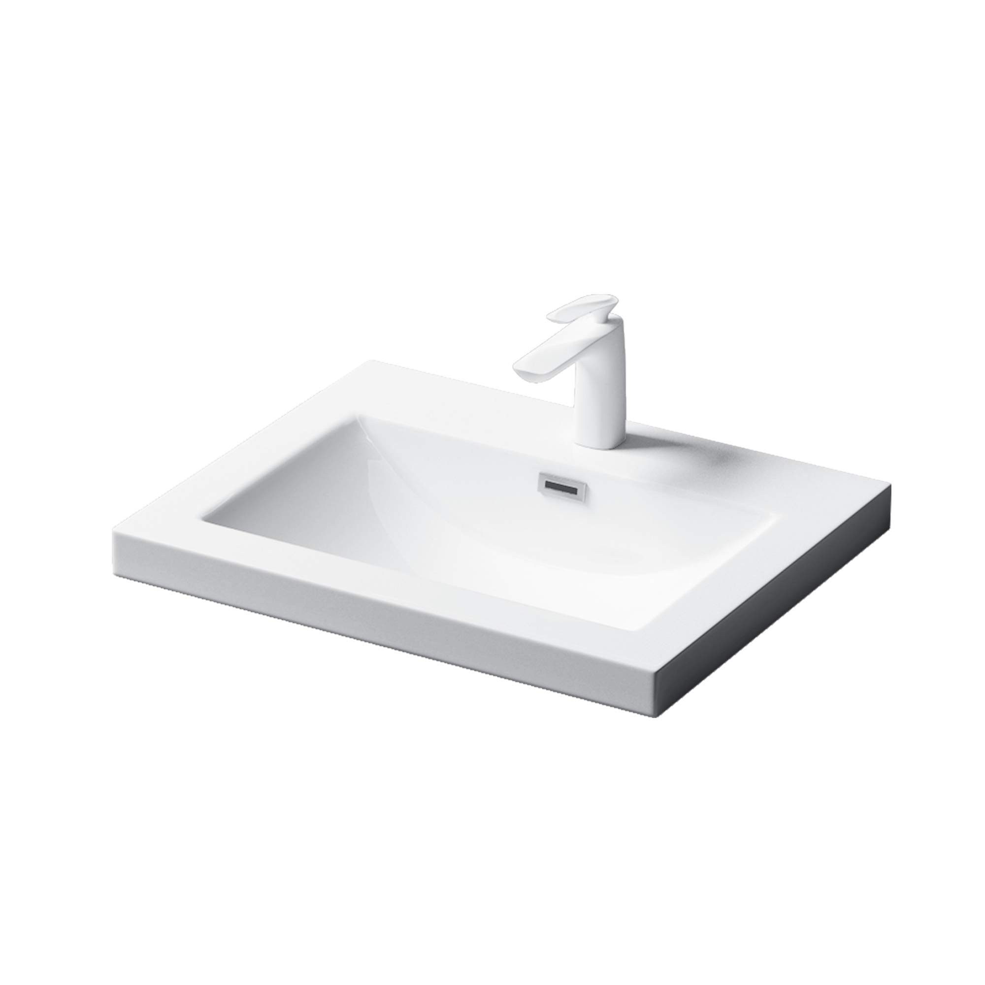 Mai & Mai Aufsatzwaschbecken Einbau-Waschbecken Col01 Mineralguss Rechtecki günstig online kaufen