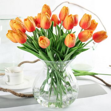 Kunstblumenstrauß Künstliche Pflanzen 10 Stöcke künstliche Tulpe Heimdekoration, klarer Himmel