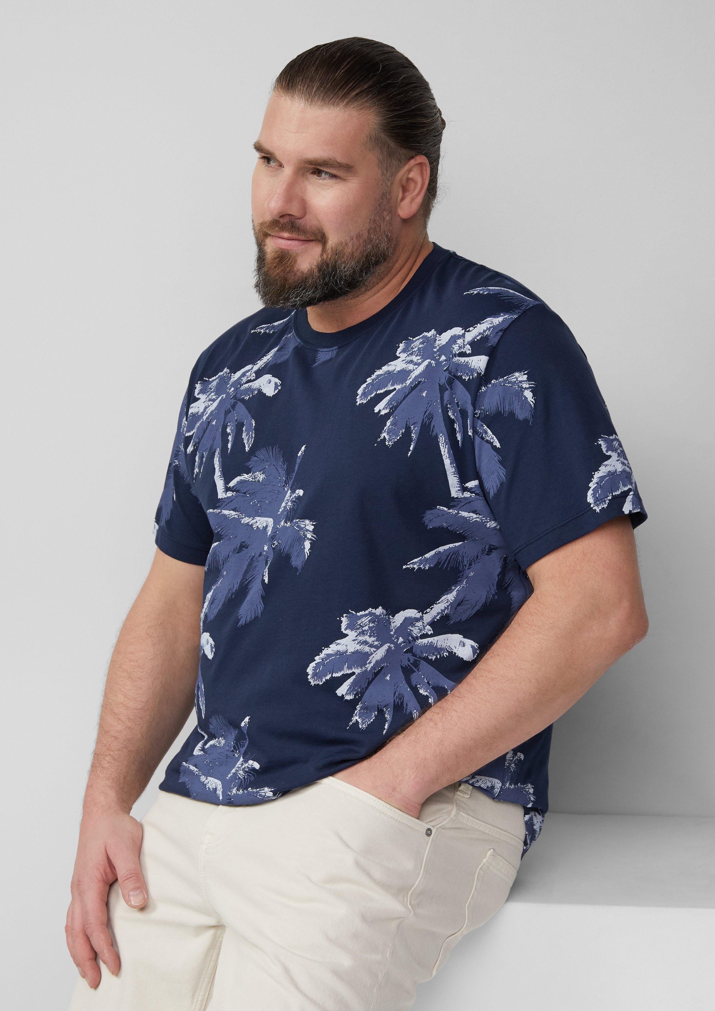 s.Oliver Kurzarmshirt T-Shirt aus Baumwolle mit günstig online kaufen
