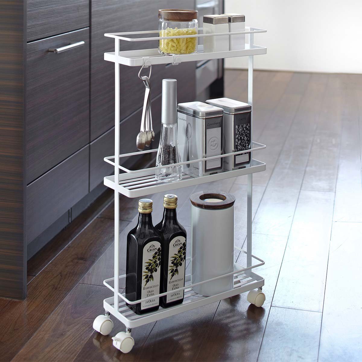 Yamazaki Küchenwagen "Tower" Badwagen schmal 12x66x38cm günstig online kaufen