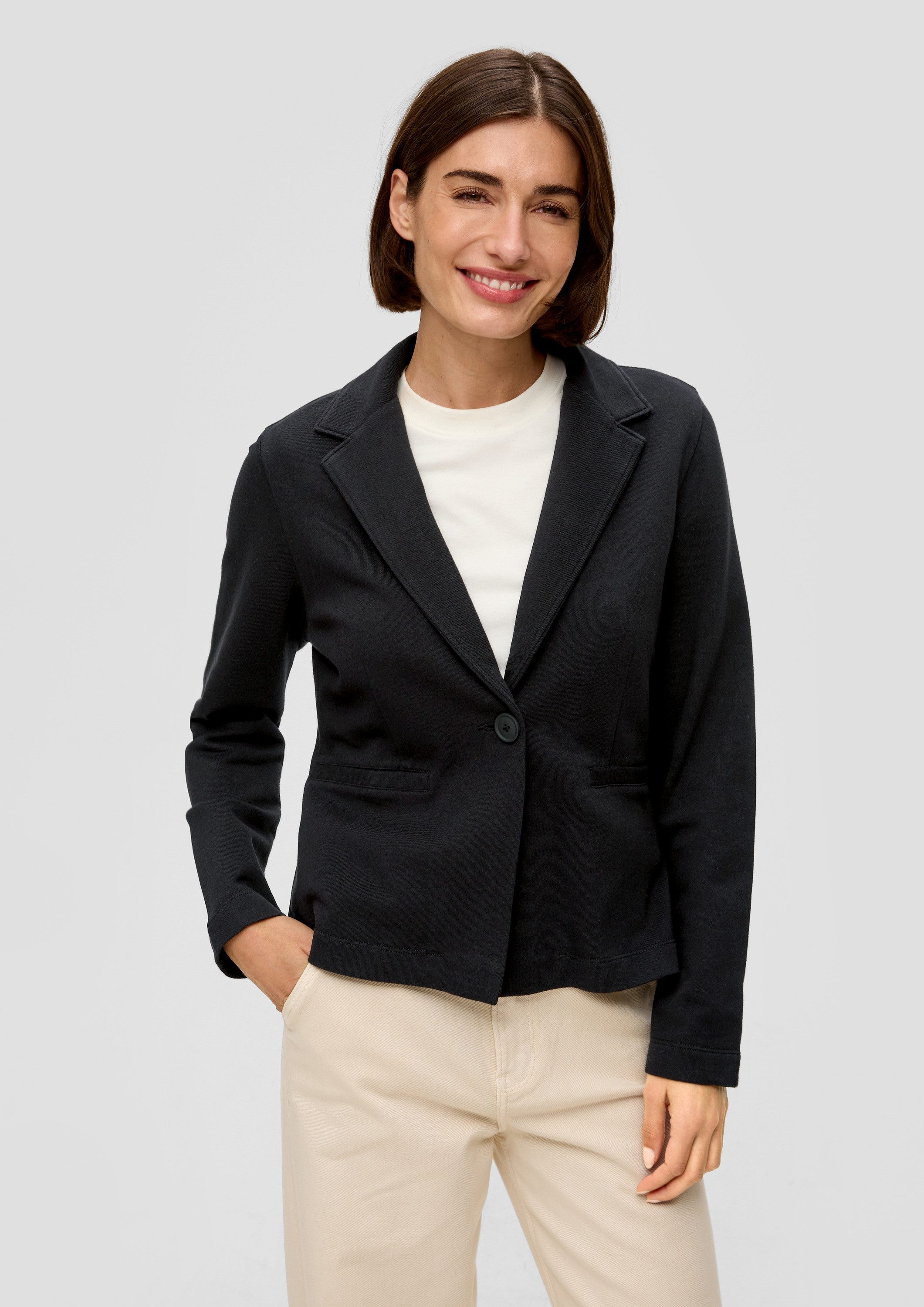 s.Oliver Jackenblazer Sweatshirt Jacke Blazer aus Sweat