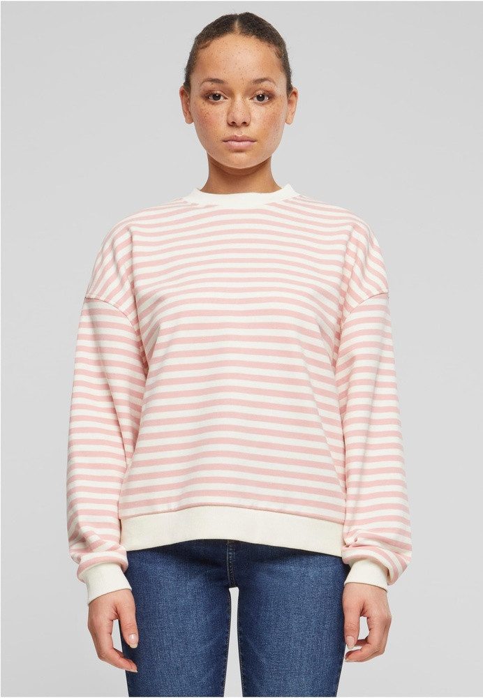 URBAN CLASSICS Rundhalspullover Ladies Oversized Striped Crewneck