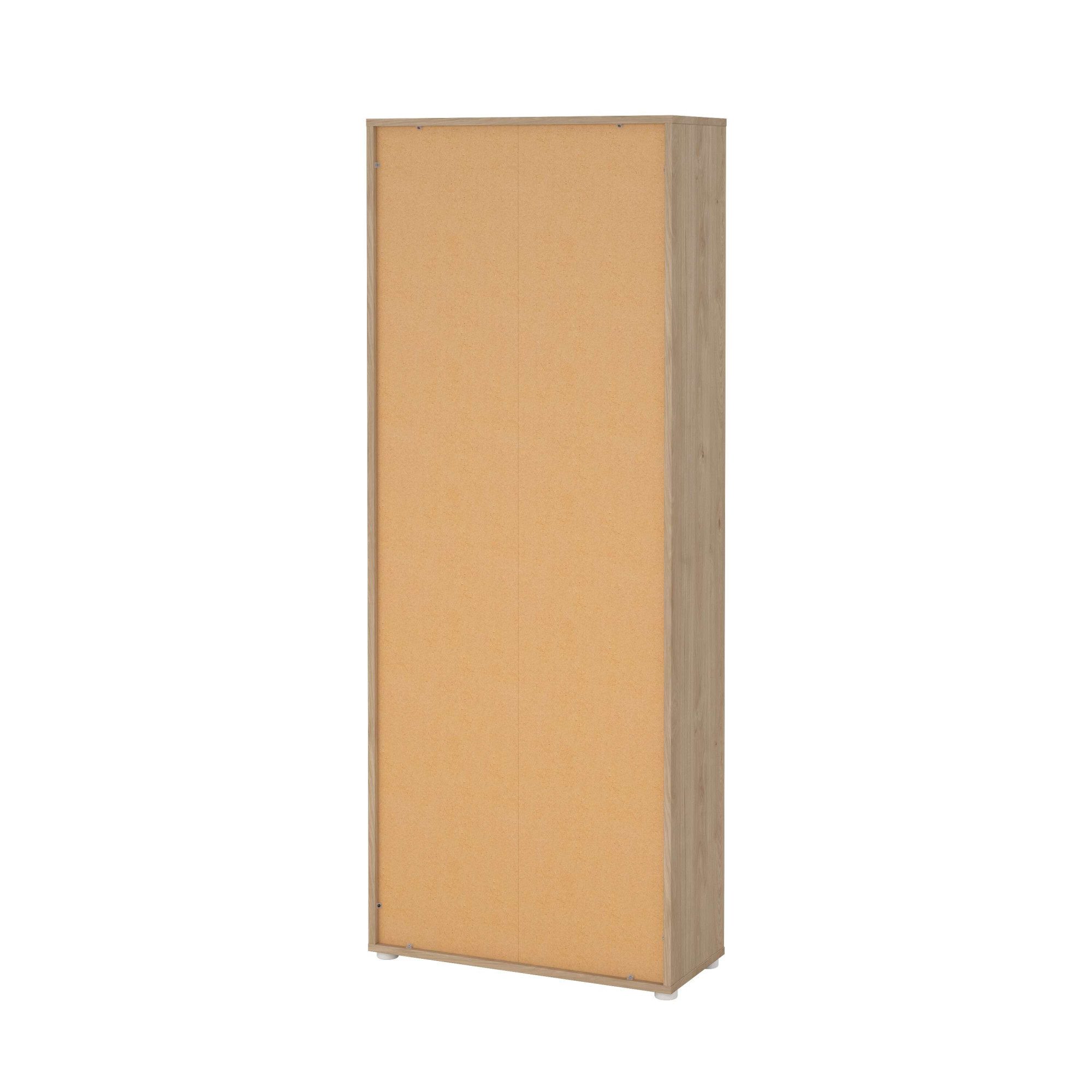 Home affaire Aktenschrank Sign Aktenregal, Bücherregal, Standregal, Merkzweckschrank, 2 Fächer, 4 Einlegeböden, Breite/Höhe 80/200 cm – Bild 5 von 5