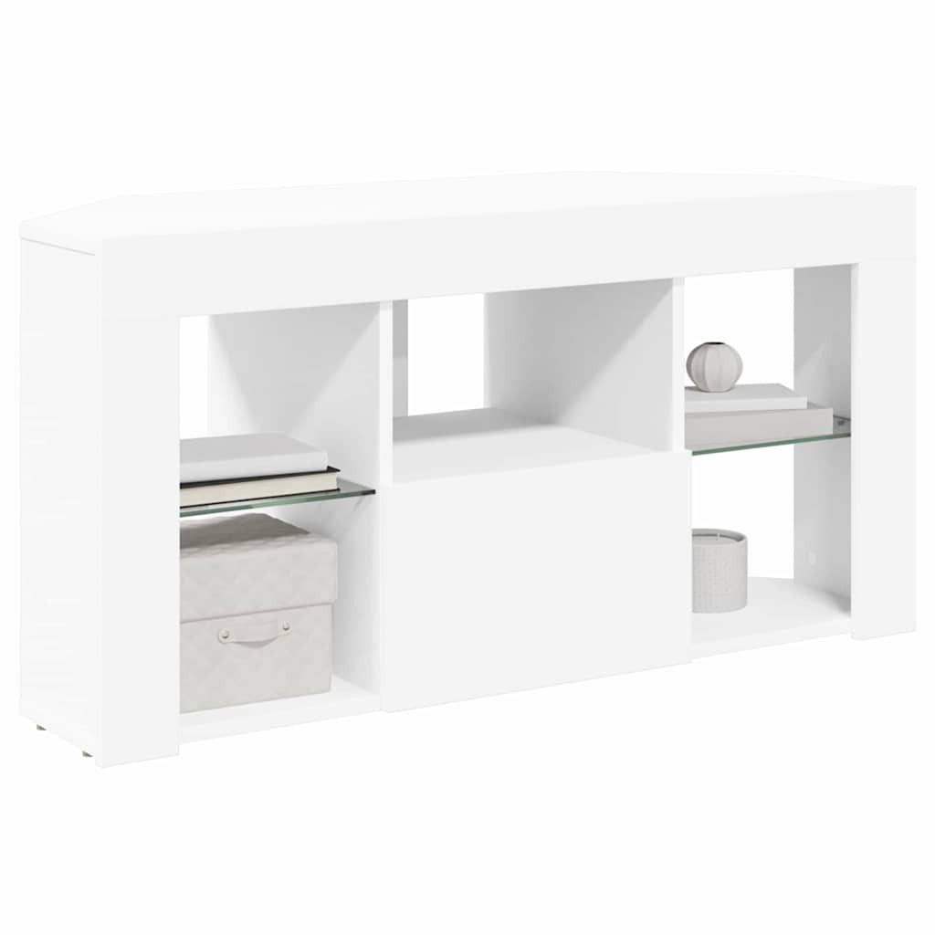 vidaXL TV-Schrank Eck-LED-TV-Schrank Weiß 100 x 40 x 50 cm Holzwerkstoff (1 günstig online kaufen