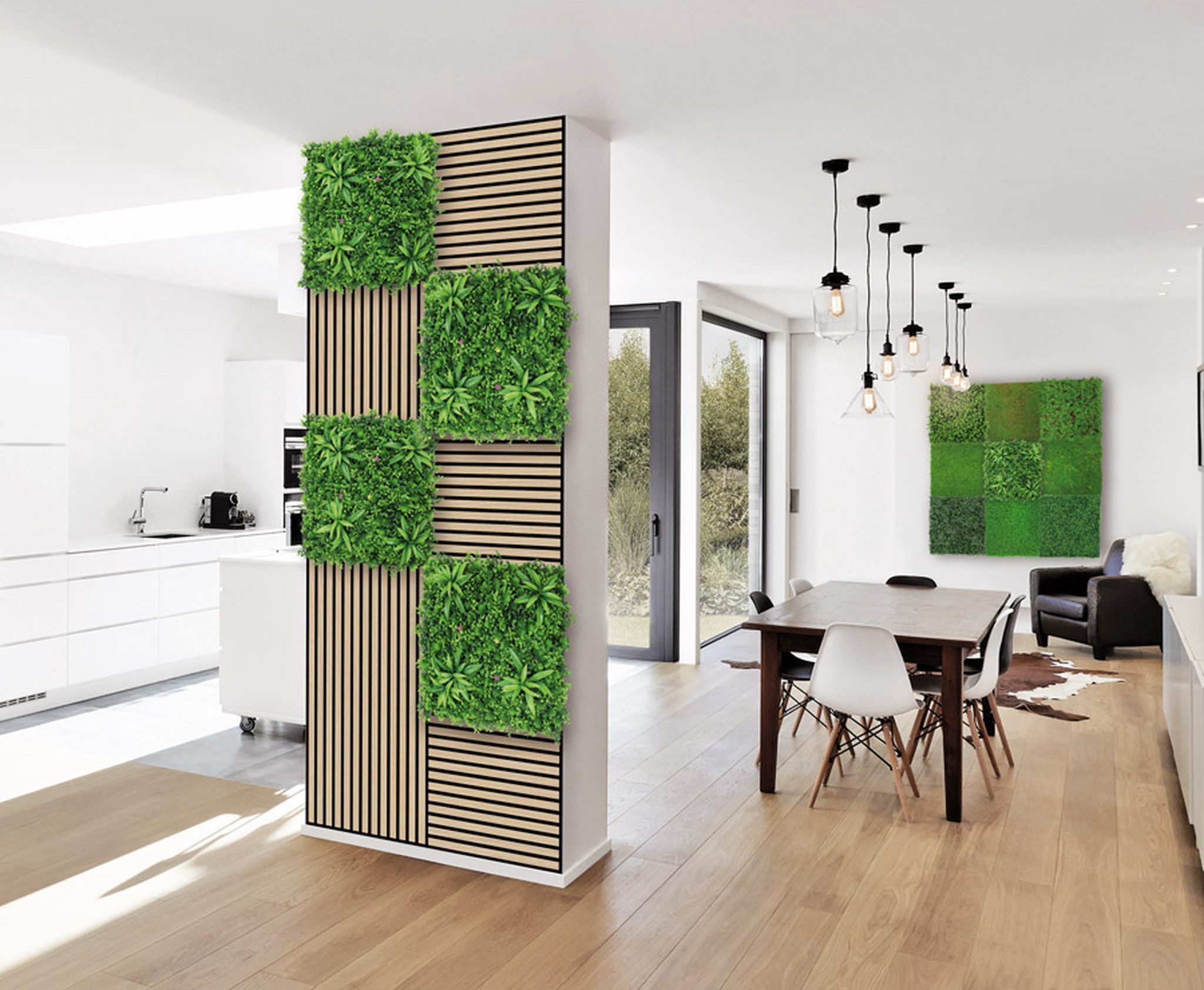 IKHEMalarka 3D Wandpaneel Pflanzenpaneele Pflanzen Deckenpaneele, BxL: 52,00x52,00 cm, 0,27 qm, Künstliche Blumen