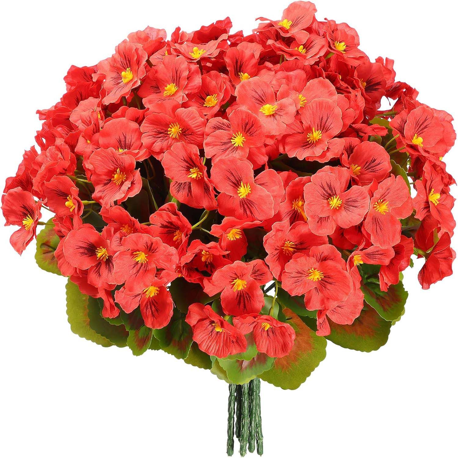 Kunstblumenstrauß 4 Bündel Künstliche Blumen Geranie günstig online kaufen
