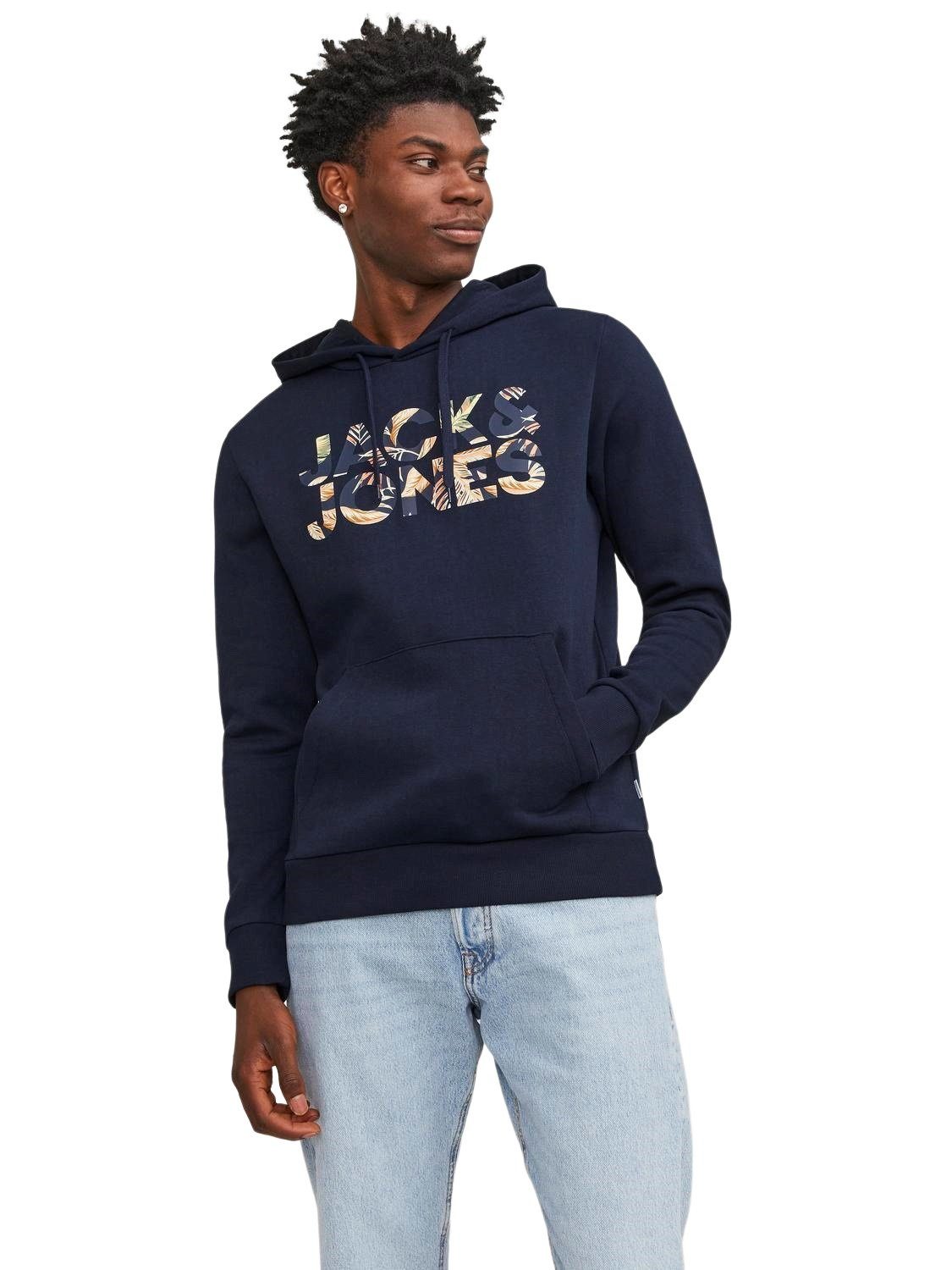 Jack & Jones Kapuzenpullover JJEJEFF CORP LOGO aus Baumwollmix günstig online kaufen