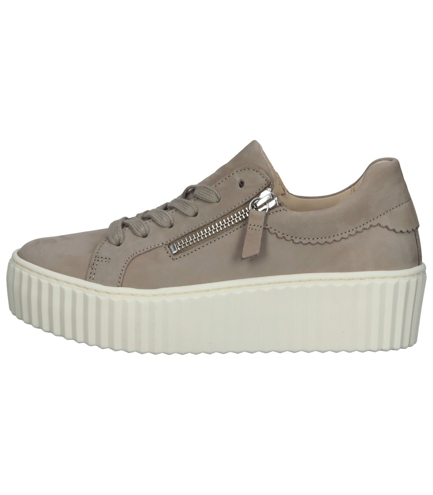 Sneaker Leinen Nubukleder Plateausneaker Gabor