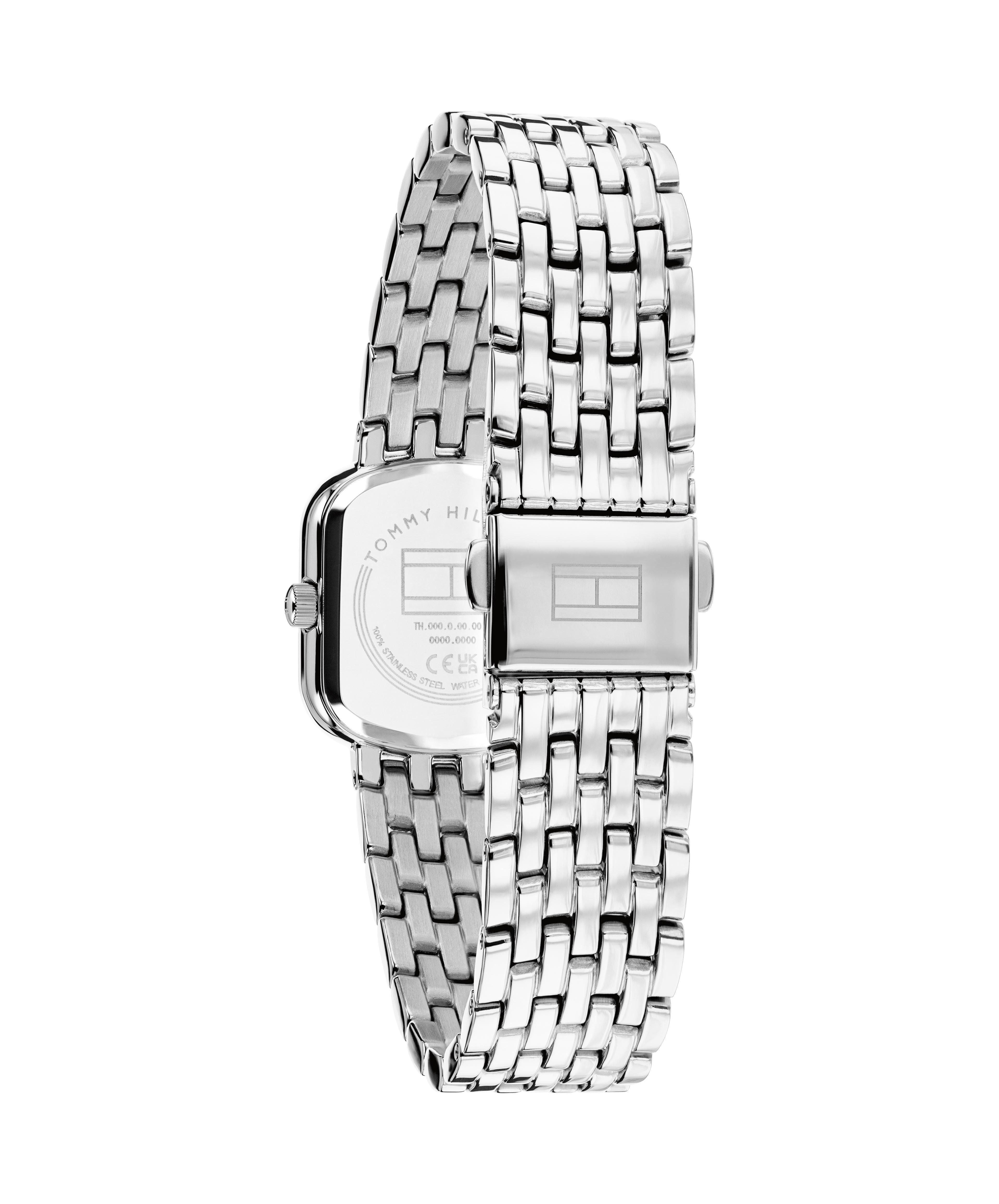 Tommy Hilfiger Quarzuhr ABBY 1782925, Armbanduhr, Damenuhr, Edelstahlarmband, analog, Glaskristalle