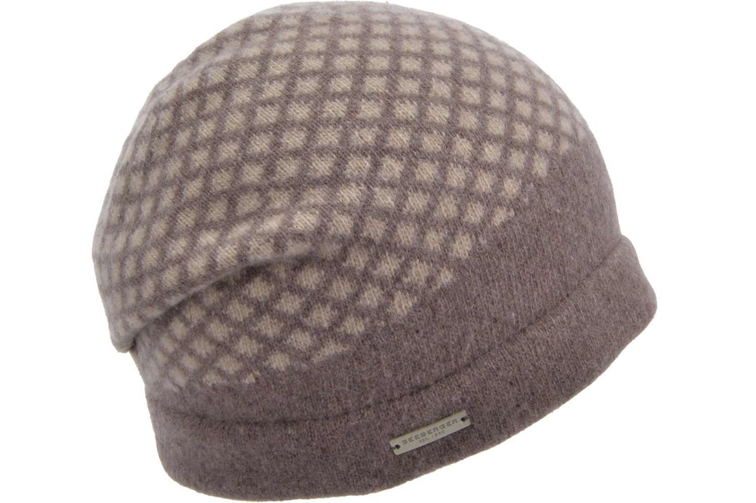 Seeberger Baskenmütze Umgenähte Walk Headsock Mütze aus 100% Wolle