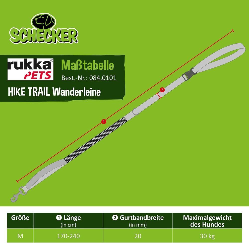 besonders Rukka® Wanderleine, TRAIL HIKE langer (1-tlg), Führleine Expanderteil Polyester Rukka®Pets -