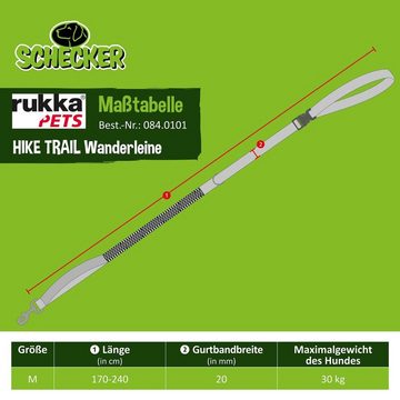 Rukka®Pets Führleine Rukka® HIKE TRAIL - Wanderleine, Polyester (1-tlg), besonders langer Expanderteil