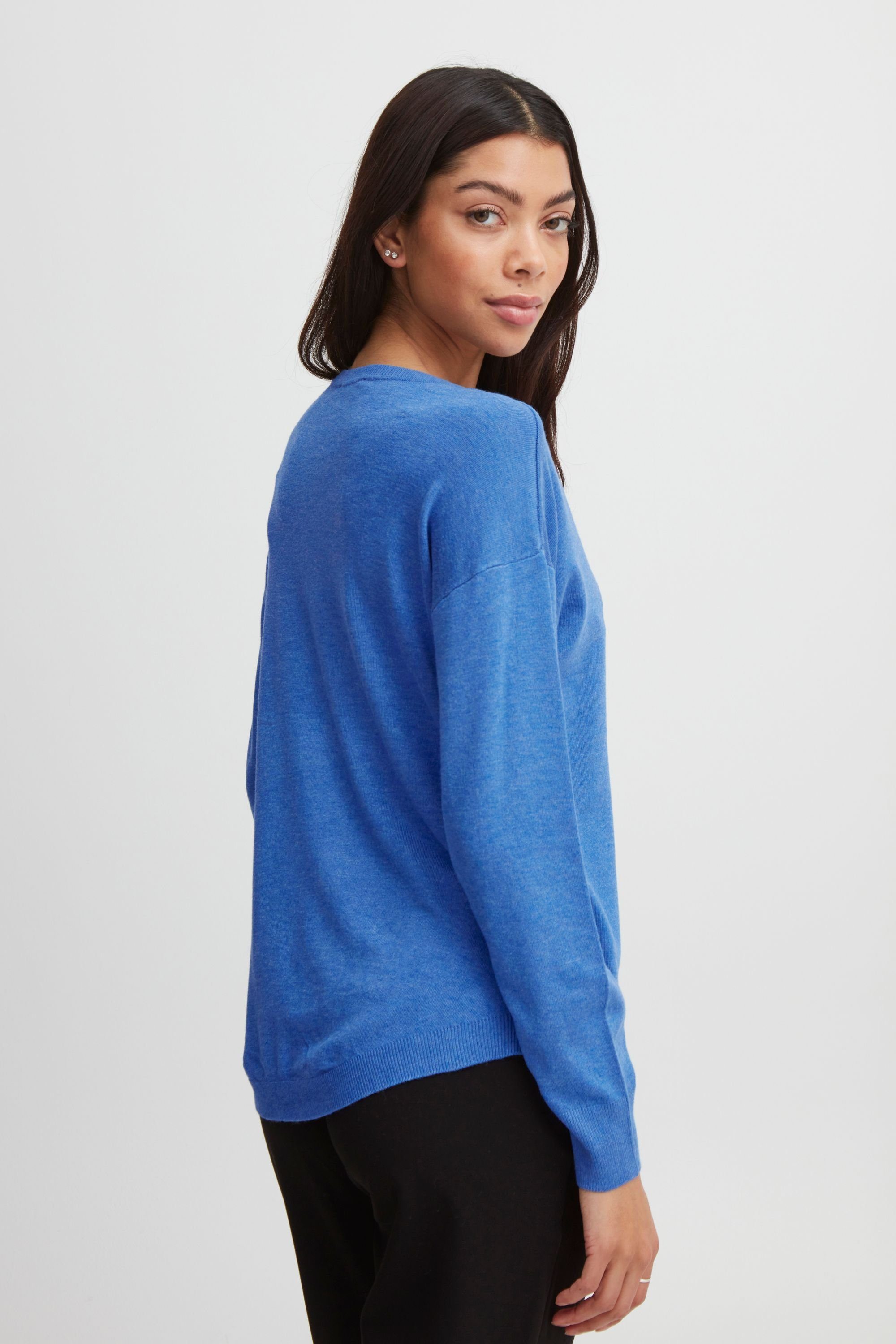 b.young Strickpullover - Blue 20811924 (1840511) ONECK Strong BYMMPIMBA1 JUMPER Melange