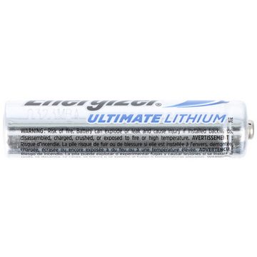 Energizer Energizer L92 Lithium Batterie AAA, FR03, 1,5 Volt 1260mAh 2er Bliste Fotobatterie, (1,5 V)