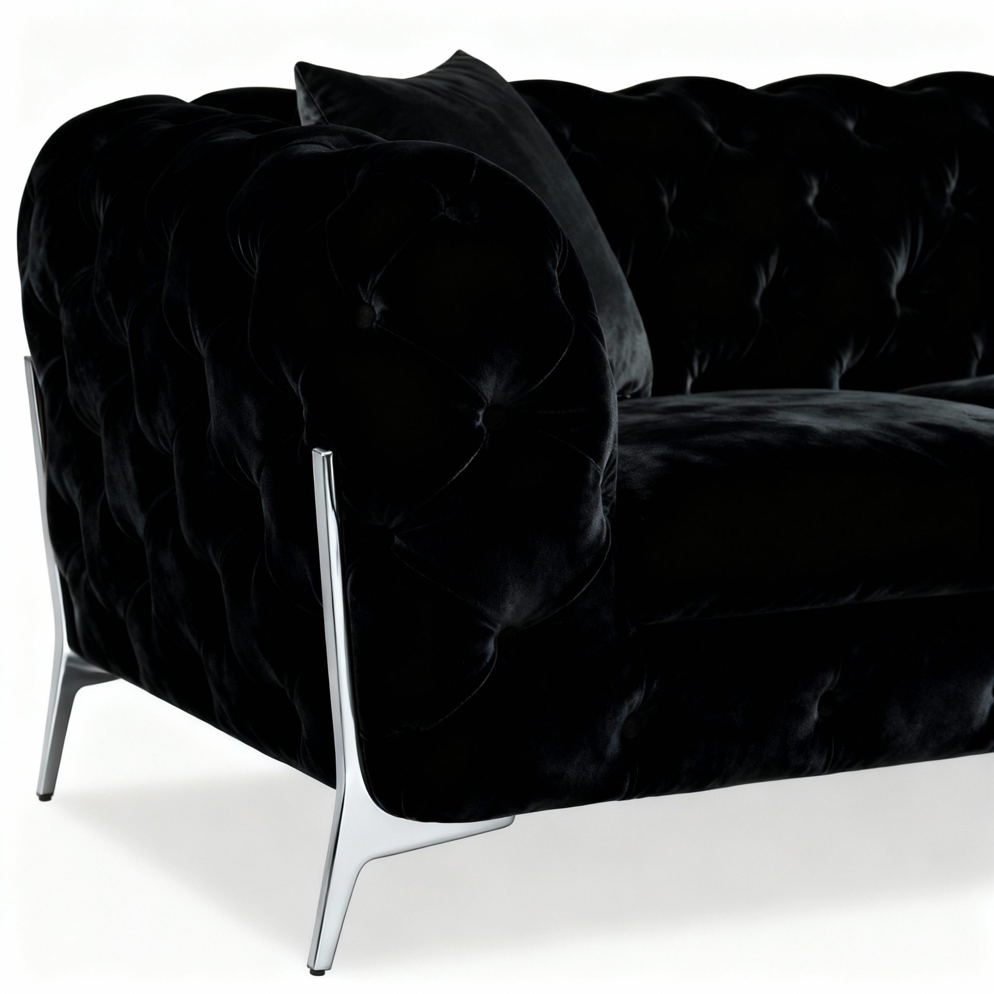 Palms-Store Sofa Monaco, zeitlose Eleganz mit edler Knopfheftung in luxuriösem Samt, Spar-Set, 3-Sitzer + 2-Sitzer + Sessel / 7 Farbvarianten verfügbar