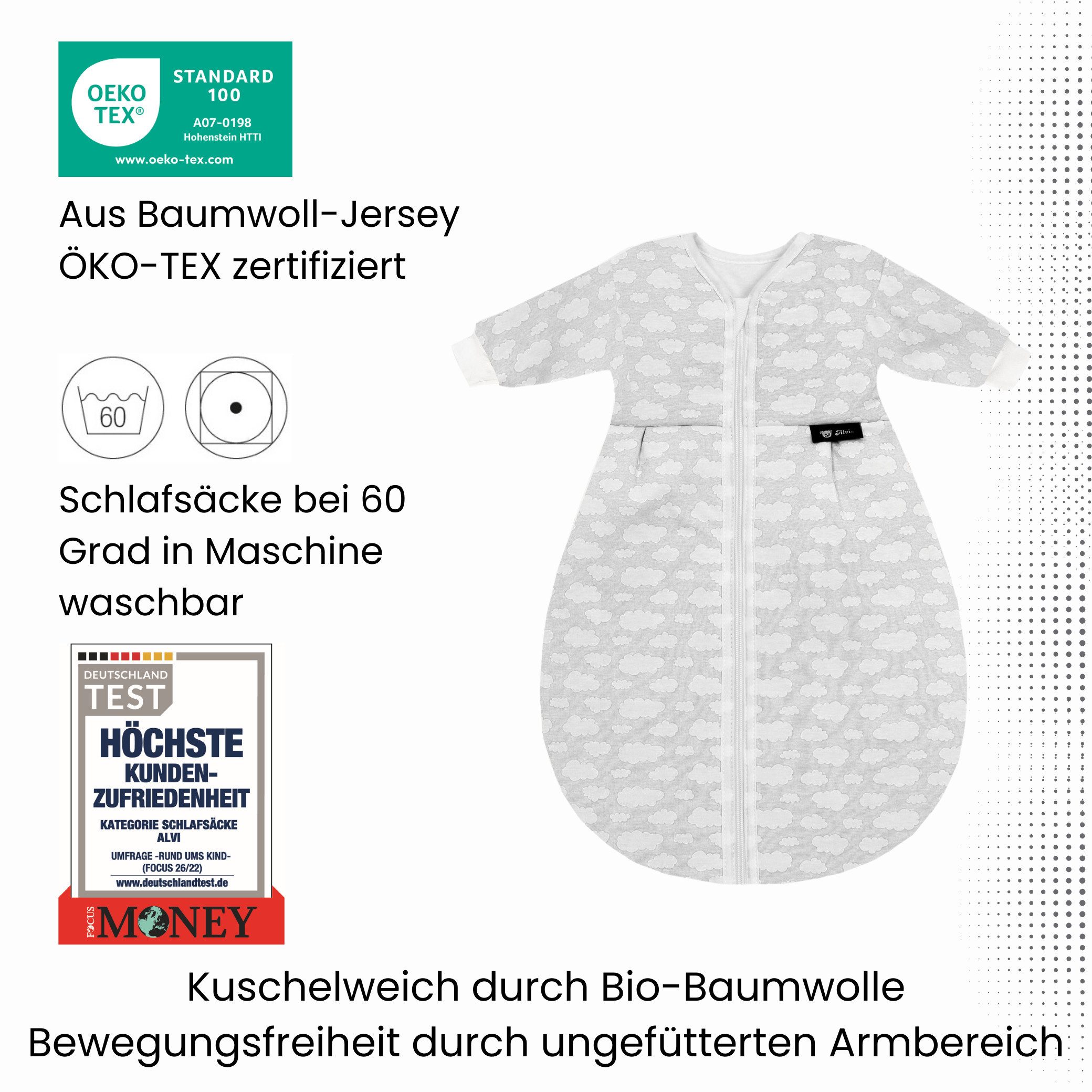 Alvi® Babyschlafsack Schlafsack Mäxchen Thermo mit Arm Exklusiv