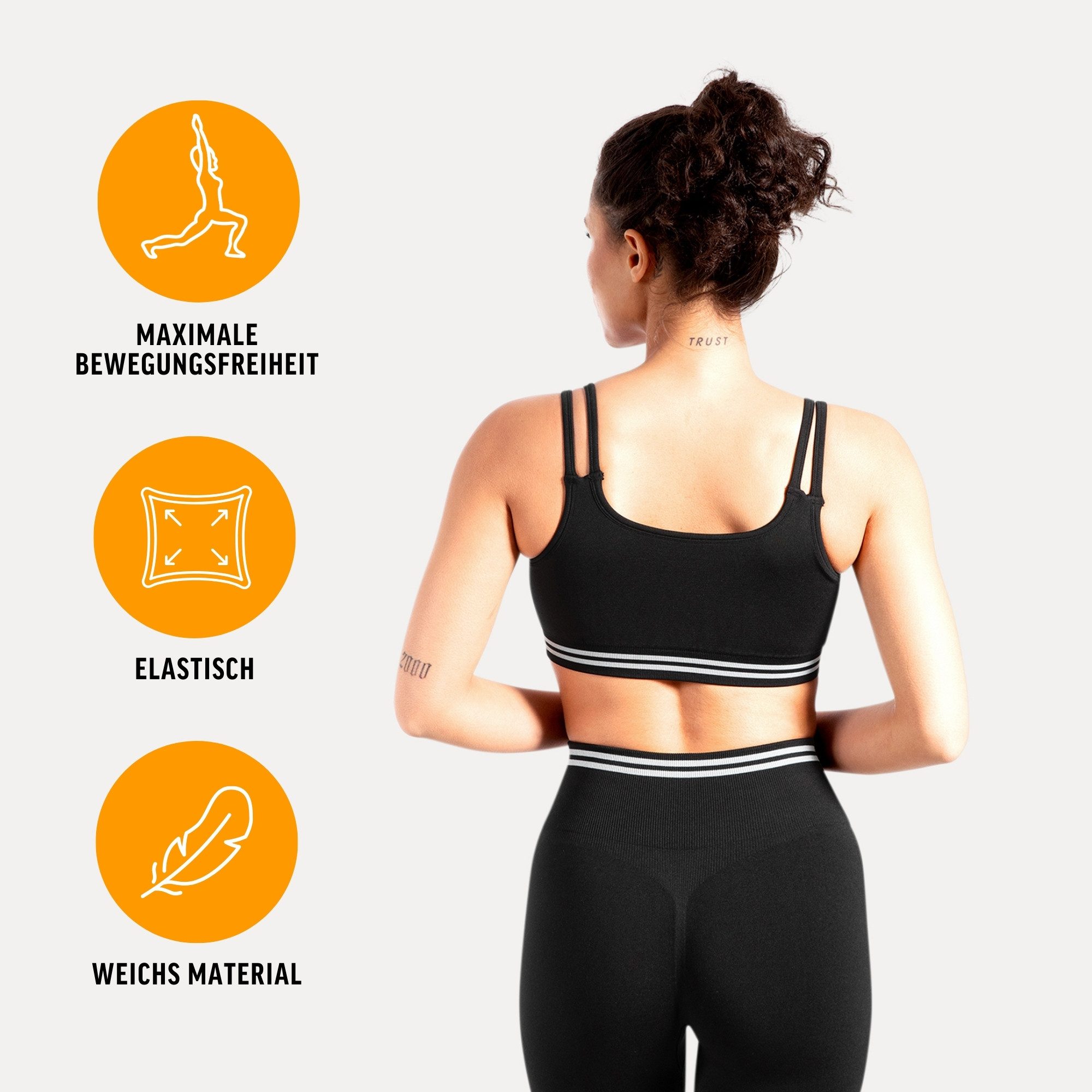 Smilodox Sport-BH Miriel, Top mit doppelten Trägern und elastischem Bund, F günstig online kaufen