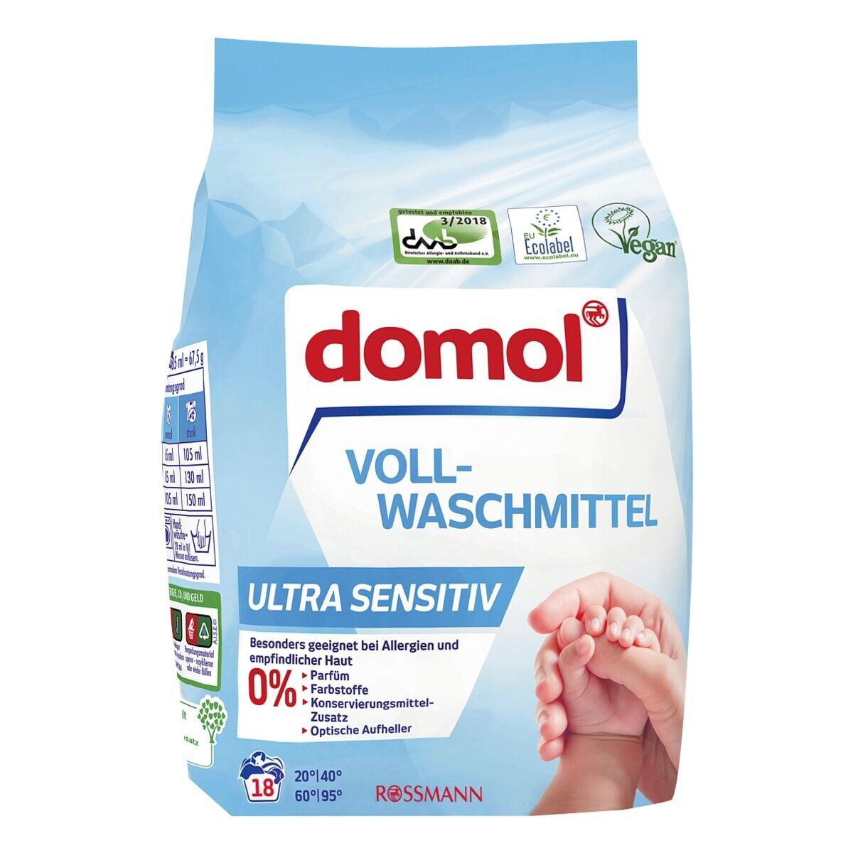 Domol Ultra Sensitiv Vollwaschmittel (18 WL (1,2 kg)
