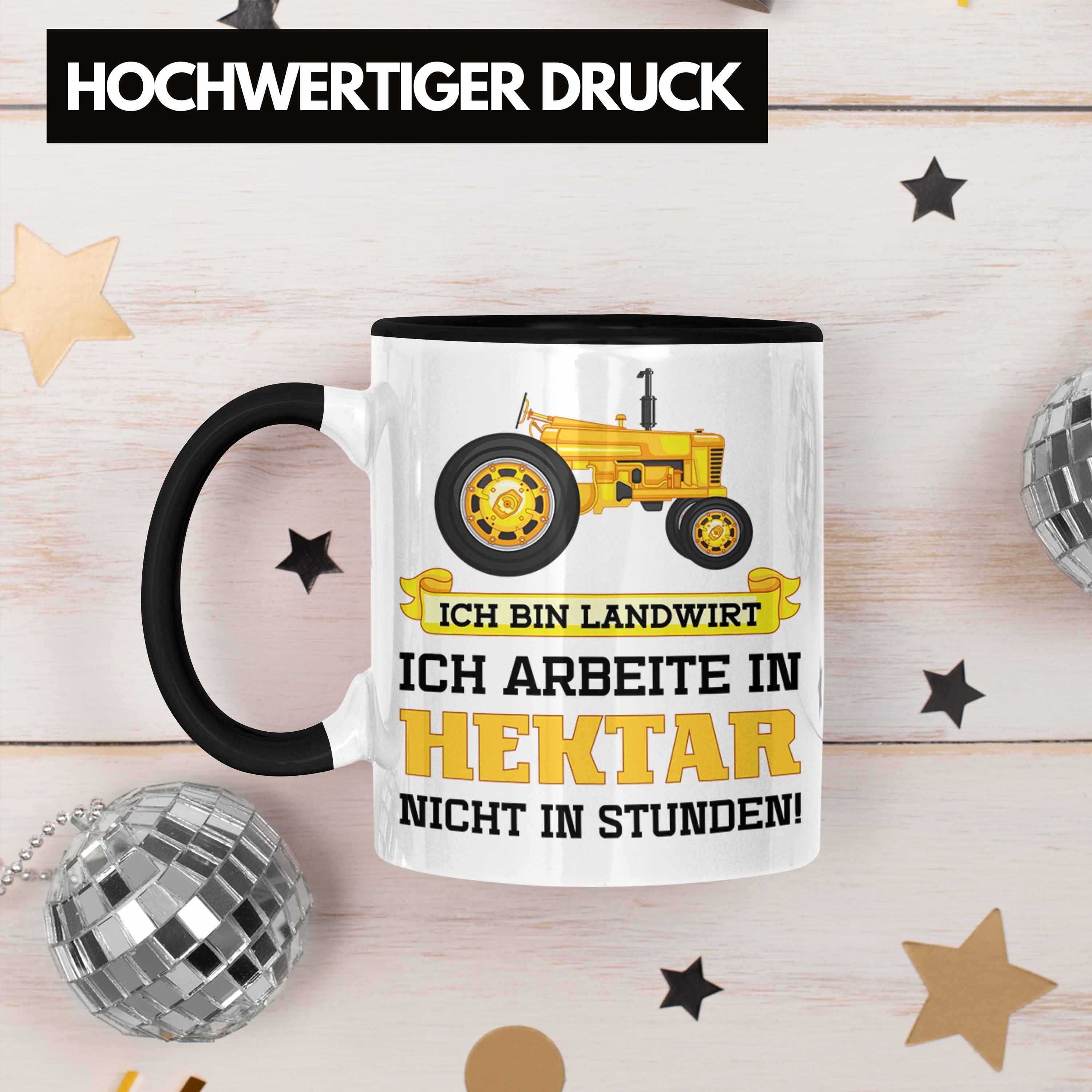 Männer Traktor Trendation Landwirtschaft Spruch Landwirt Trendation Tasse für Tasse - Kaffeetasse Geschenk Geschenke Schwarz