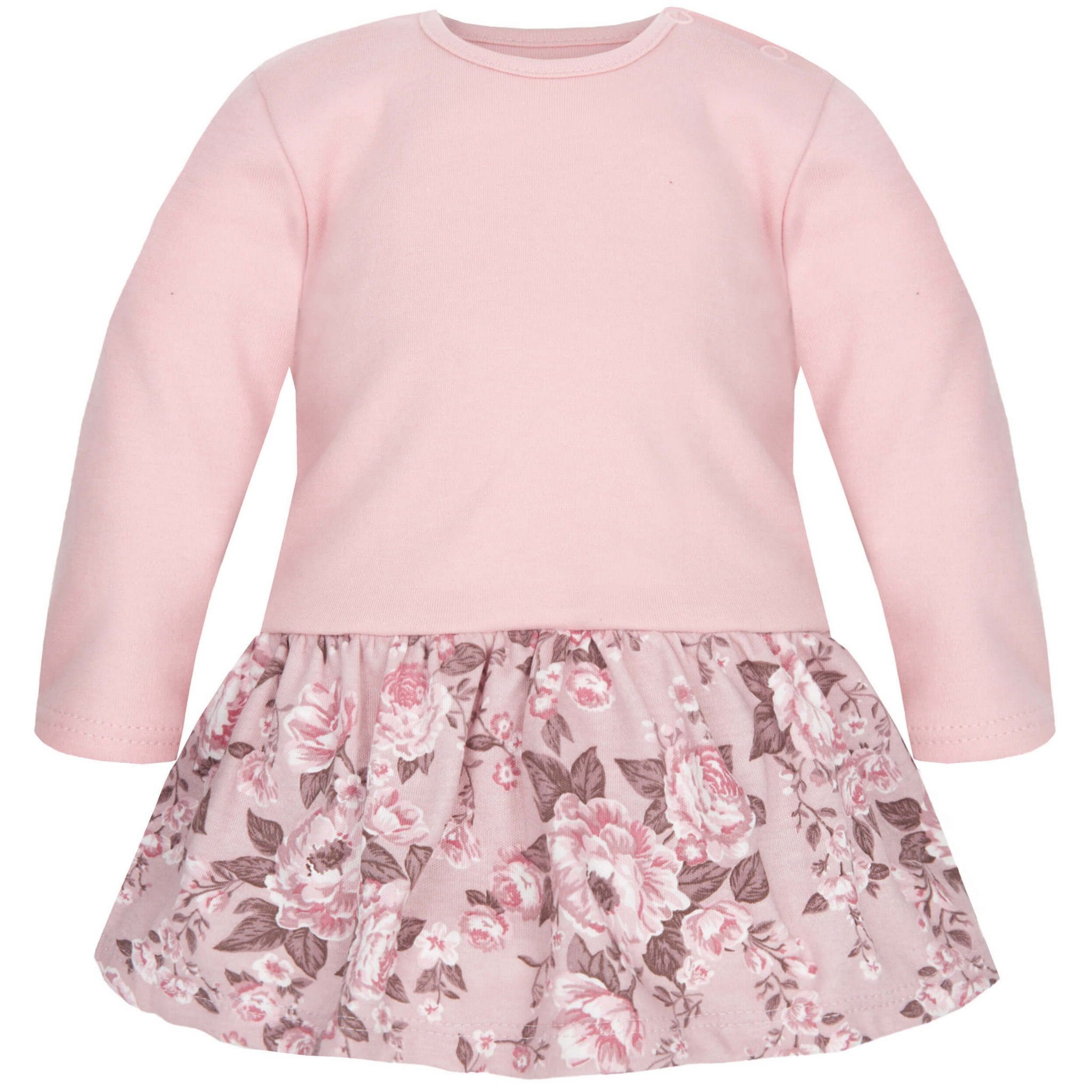 Divita-Mode Shirtbody Langarm Body Rock Kleid Bluse Top Baby Mädchen Prinzessin (1-tlg)