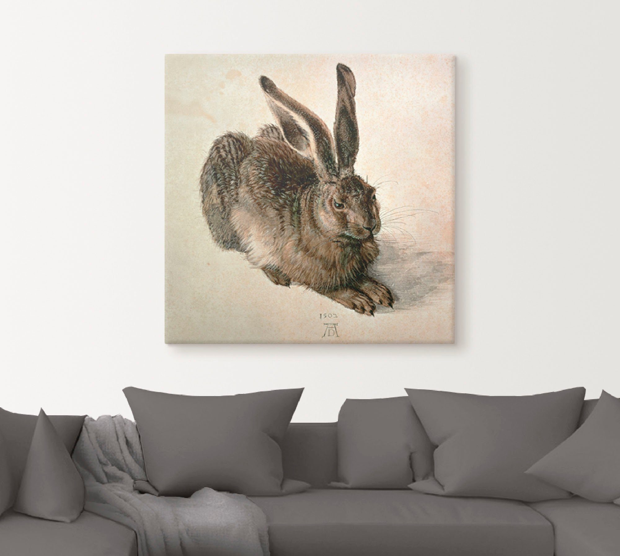 Artland Wandbild Junger Feldhase. 1502, Wildtiere (1 St), als Leinwandbild, Poster in verschied. Größen