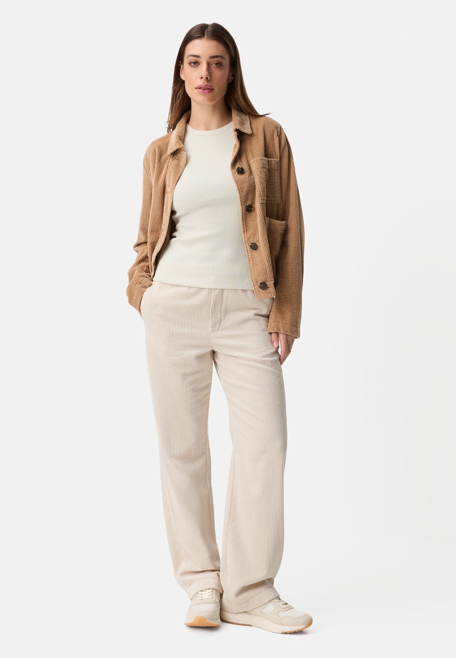 camel active Langarmshirt mit Rundhalsausschnitt Langarm