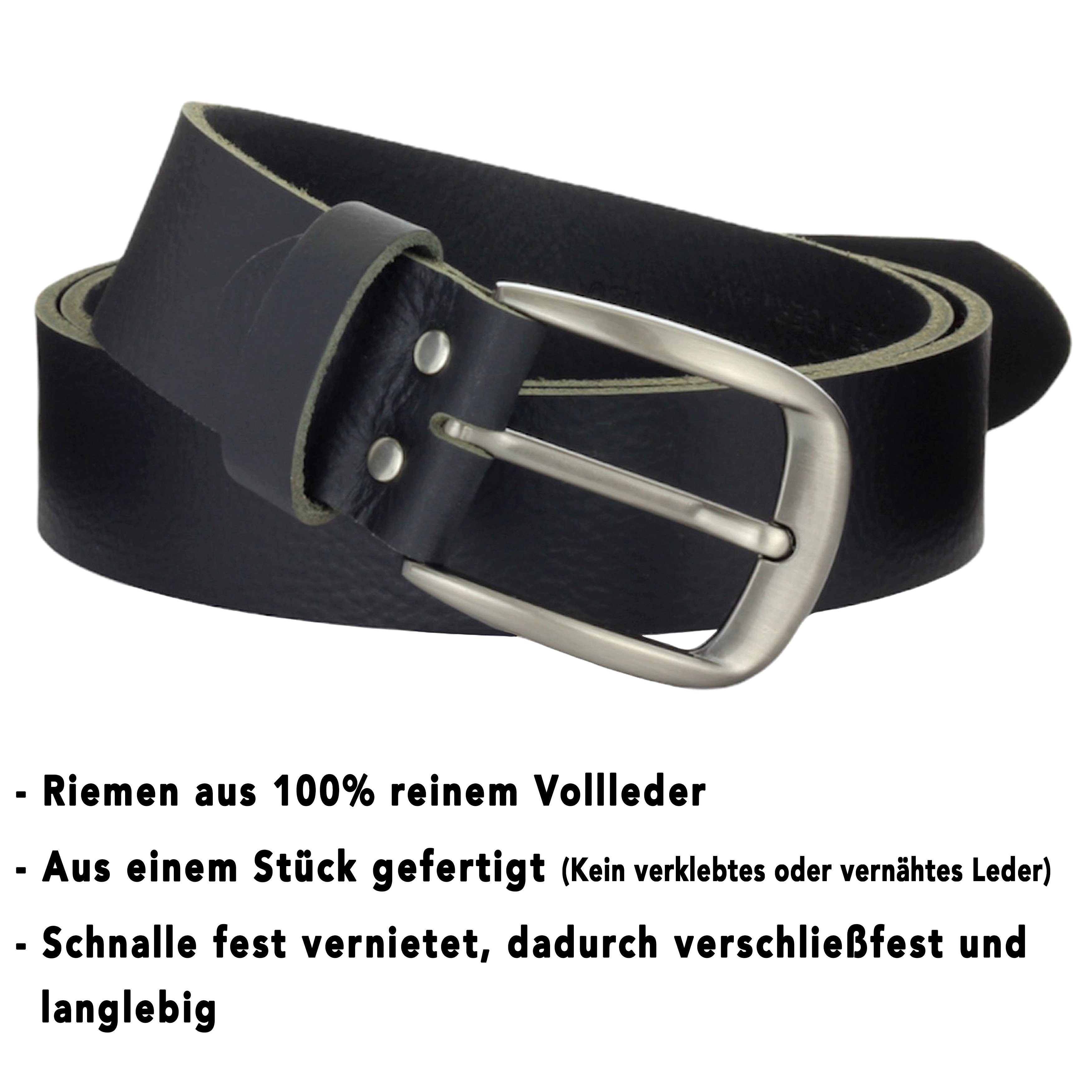 4cm oder einen Leder, Vollleder Germany, Kürzbar, Aus 4cm Manza Echt kein Schwarz verklebtes Made gefertigt, in Jeansgürtel Vollledergürtel, Leder Ledergürtel breit, Unisex breit Gürtel Stück vernähtes Ledergürtel