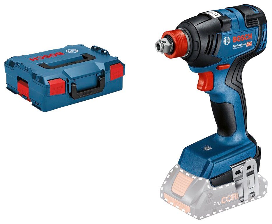 Bosch Professional Akku-Drehschlagschrauber GDX 18V-200 Professional, 3400 U/min, 200 Nm, mit L-BOXX, ohne Akku und Ladegerät