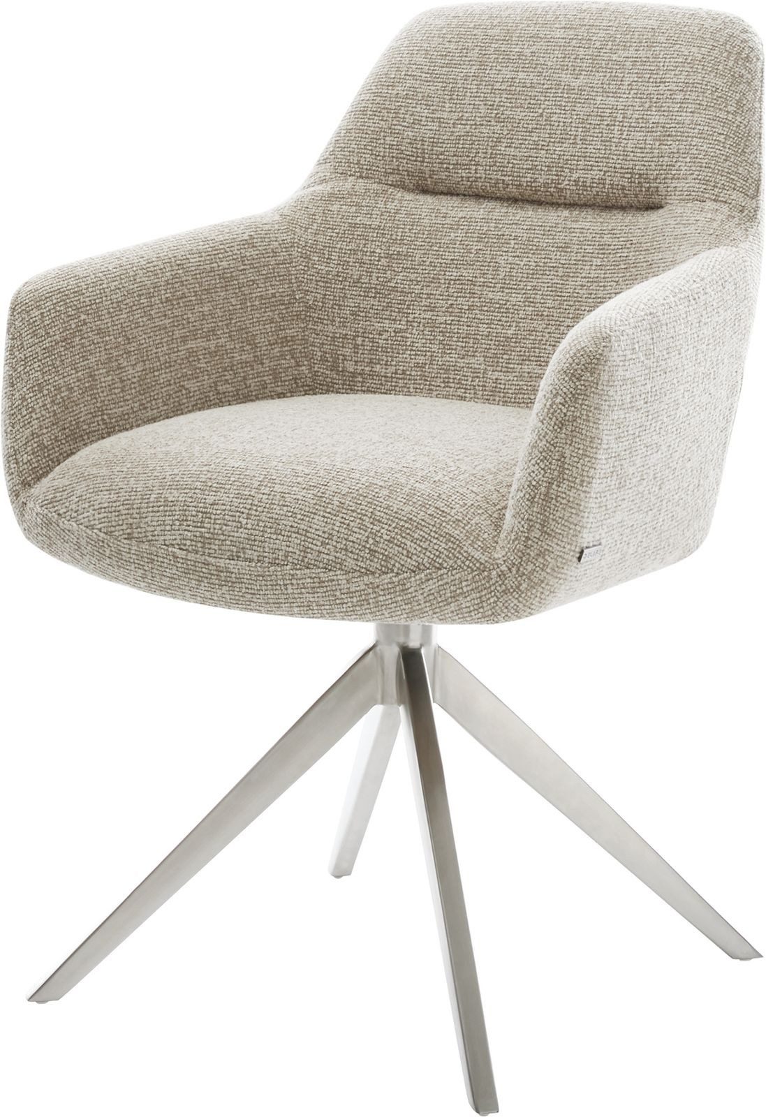 DELIFE Polsterstuhl Pejo-Flex, Kreuzgestell breit Edelstahl günstig online kaufen