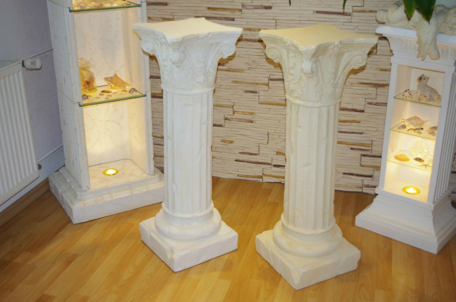 Antikes Wohndesign Dekosäule ANTIKES WOHNDESIGN Blumensäule AWD-BS-037 B:33cm H:100cm
