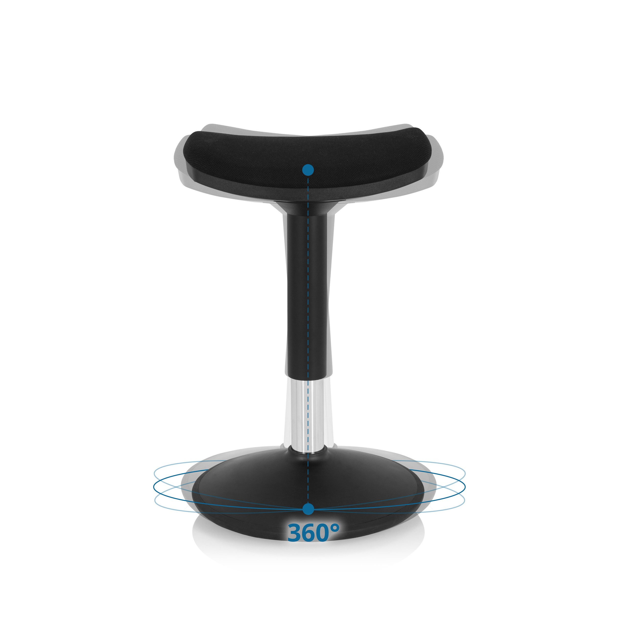 hjh OFFICE Stehhilfe Stehhilfe BALANCE SIT I B Stoff ohne Armlehnen, Hocker
