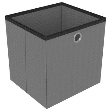 vidaXL Regal Würfel-Regal mit Boxen 4 Fächer Schwarz 69x30x72,5 cm Stoff