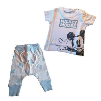 Disney Baby Shirt & Hose Baby Set Kurzarm- Shirt & lange Hose, mit Mickey Mouse Motiv (Set, 2-tlg)