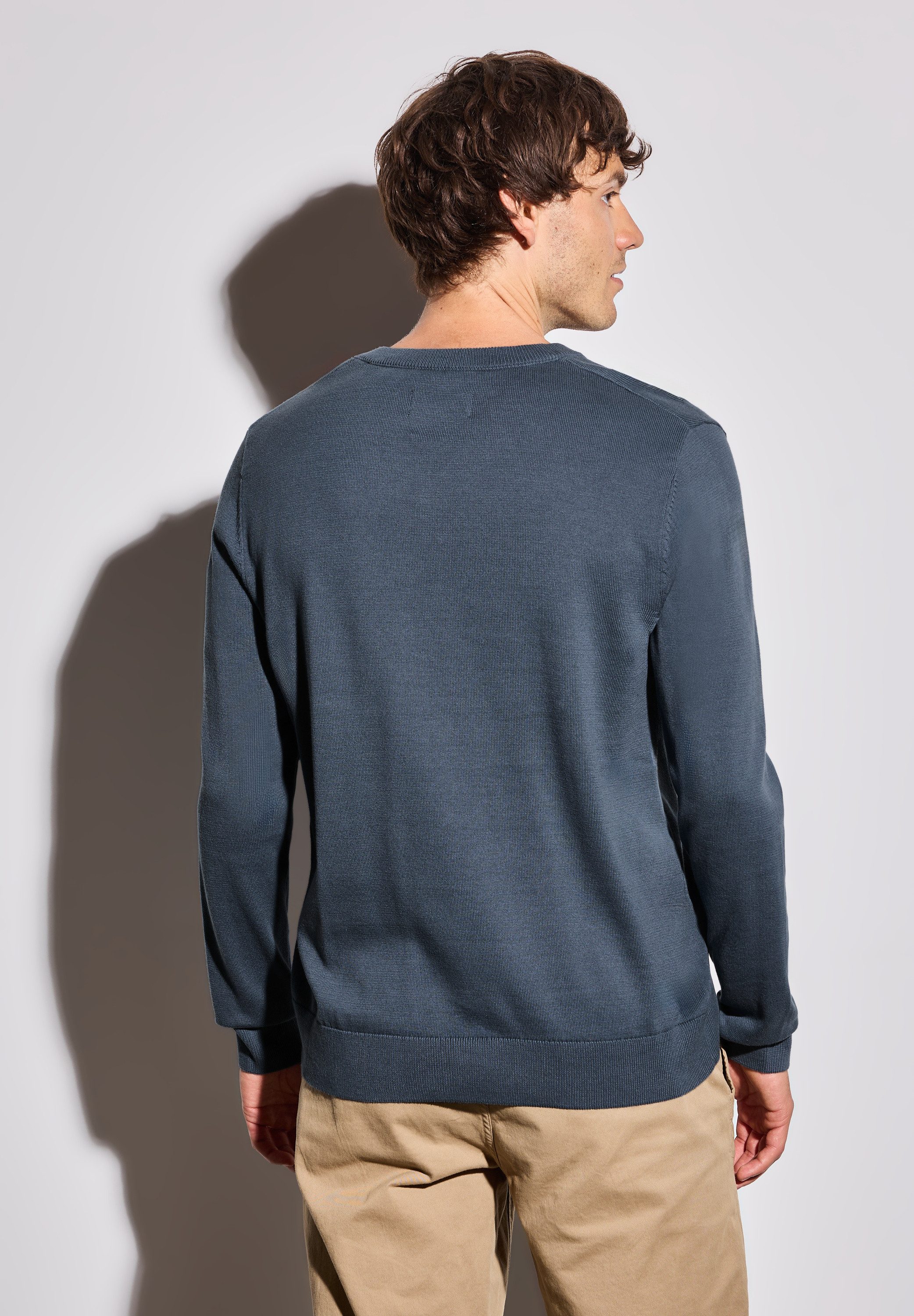 STREET ONE MEN Strickpullover aus reiner günstig online kaufen
