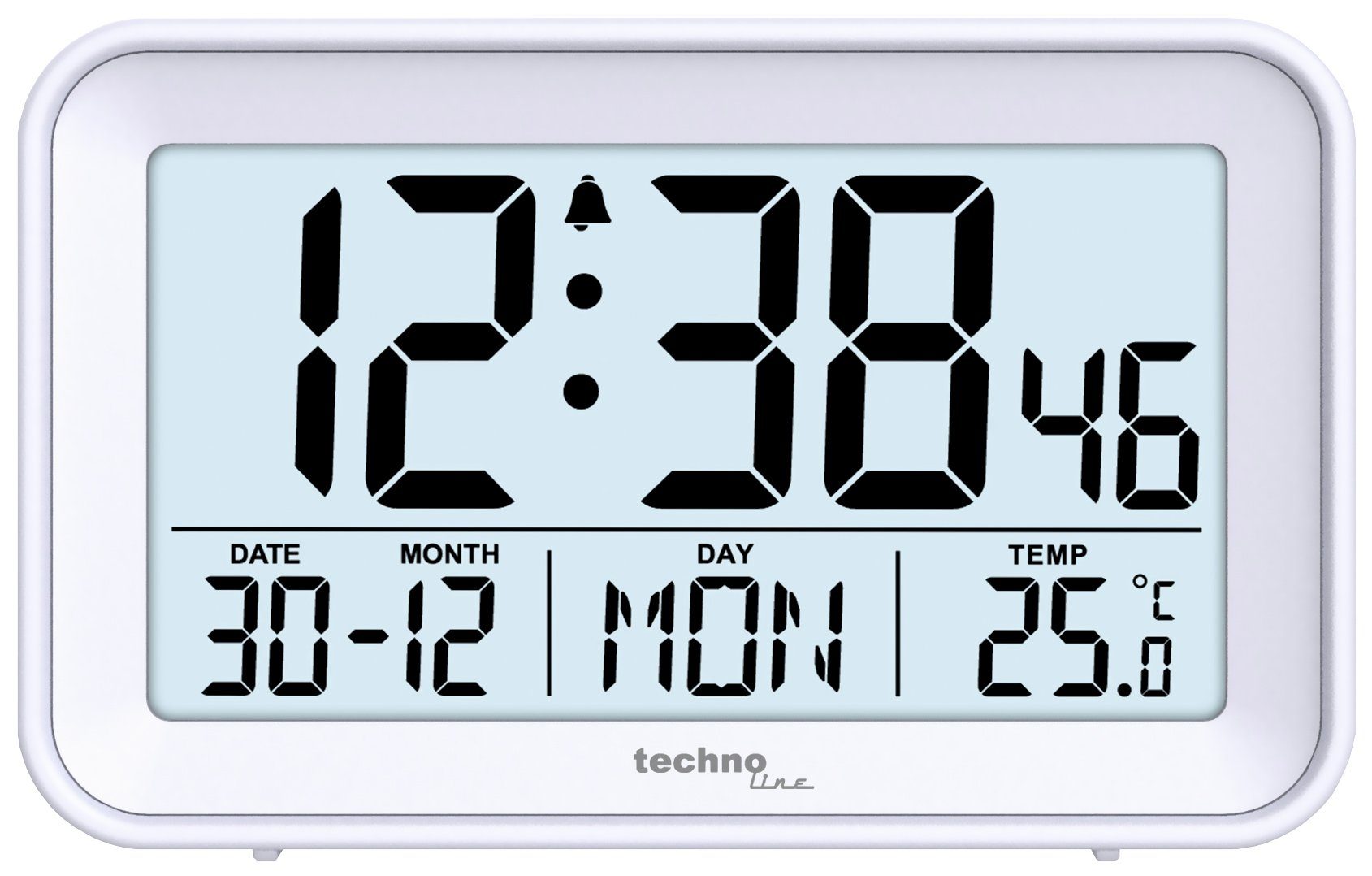 technoline Quarzwecker WT 497 mit großer Uhrzeitanzeige