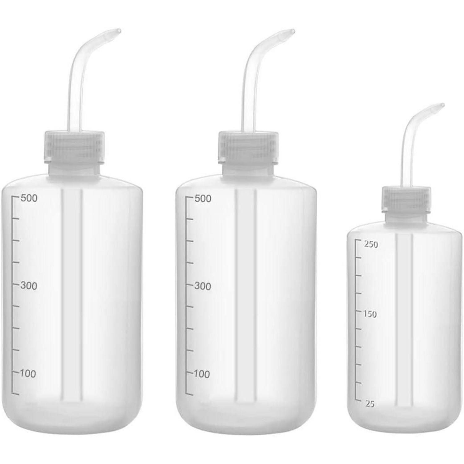 LuxusKollektion Sprühflasche Laborflaschen Set 3 Stück Spritzflasche 500ml und 250ml