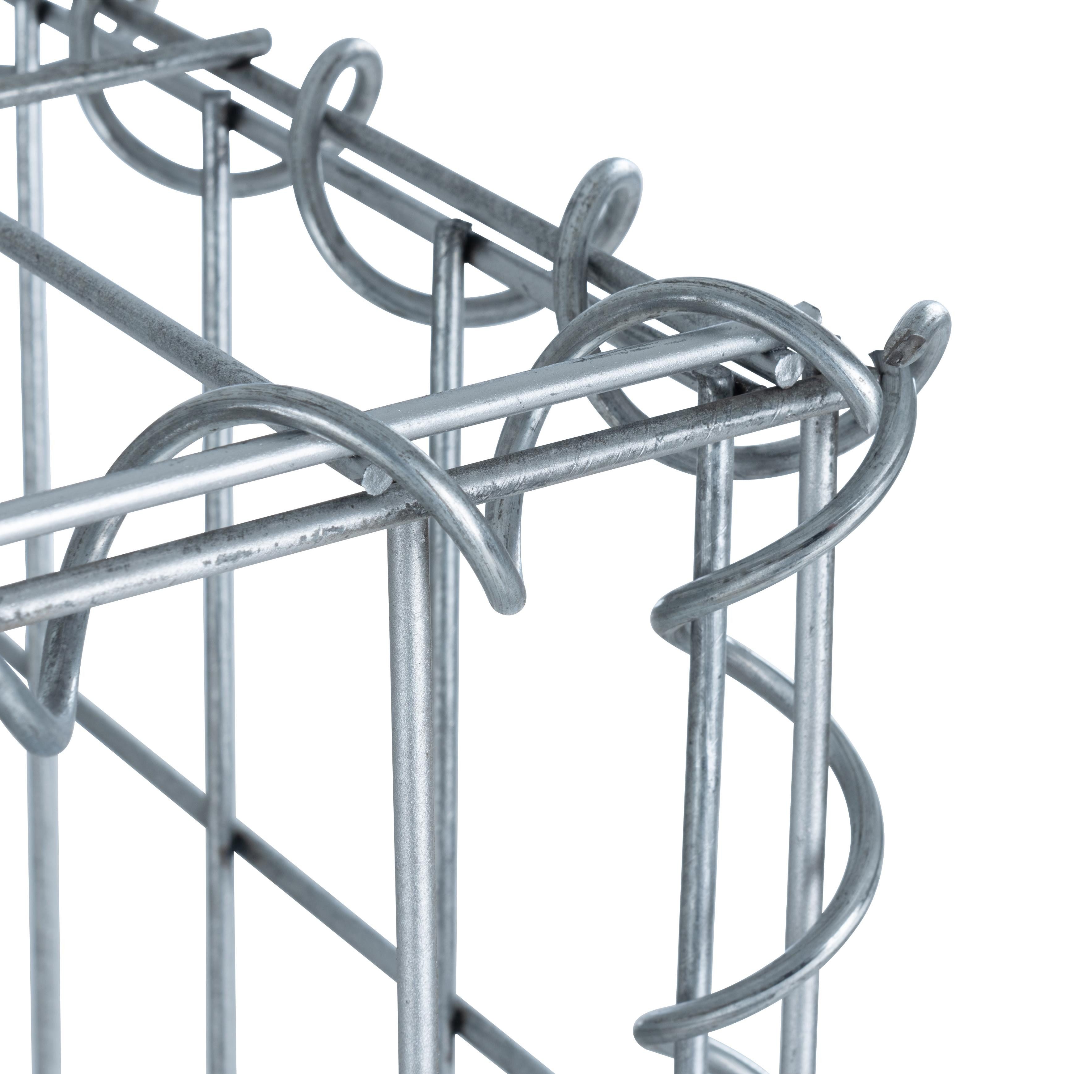 ESTEXO Gabionenzaun Gabionen 100x50x30 cm 2er Set Stein Korb Gitter Metall Wand Draht Si