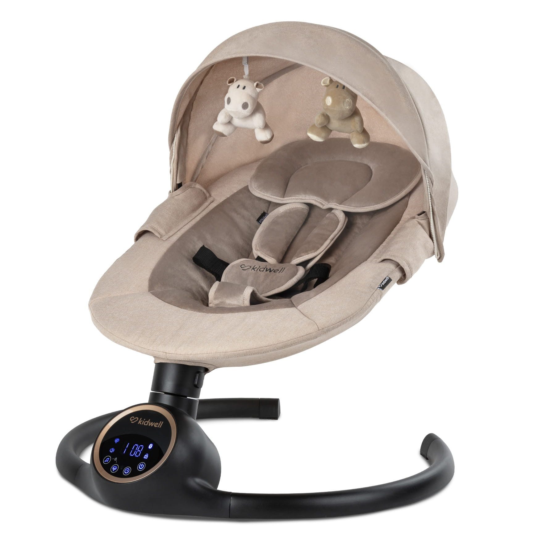 COIL Babywippe Elektrisch Babyschaukel, Multifunktional Babywippe, Schaukel, 5 Schwungstufen, Bluetooth, Musik, 5-Punkt-Gurt, Tuya-Anwendung