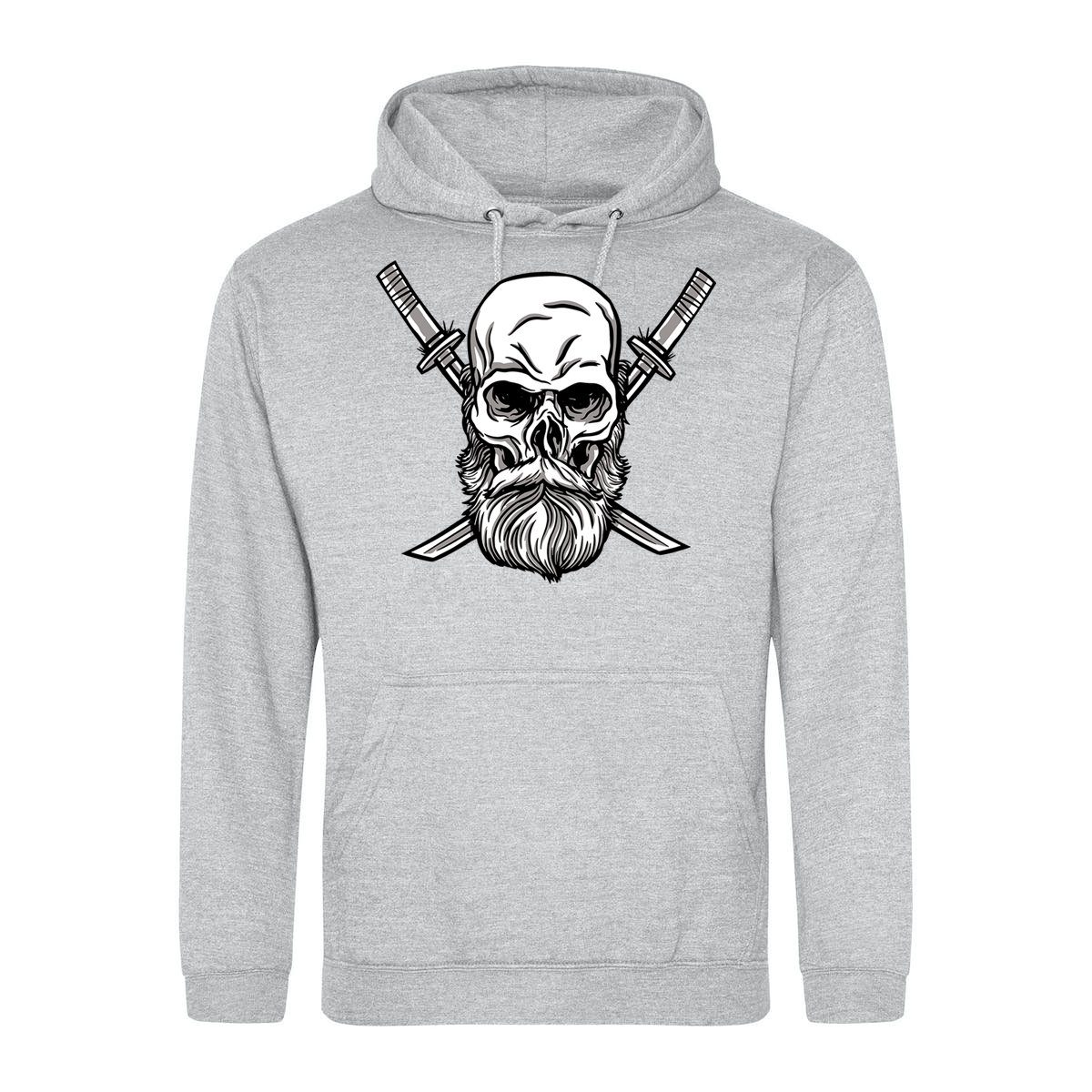 Kapuzenpullover Schädel Katana Herren Hoodie Pullover