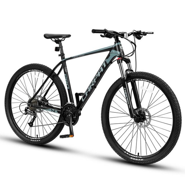 CARPAT SPORT Mountainbike 26 Zoll Mountainbike für Damen Herren Jungen, 27 Gang Shimano, Kettenschaltung, Jugendfahrrad MTB Hardtail Fahrrad