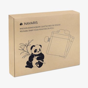 Navaris Aufbewahrungsbox Wiederverwendbare Baby Quetschbeutel, 10 Stk., auslaufsicher (1 St)