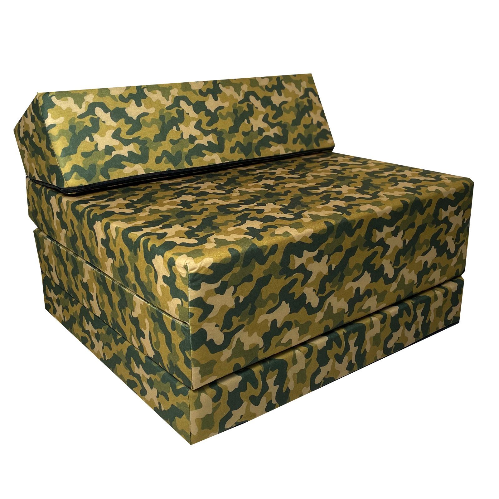 Klappmatratze Klappmatratze Gästematratze "CAMO" mit Kopfteil Größe 200x70x10cm, FORTISLINE