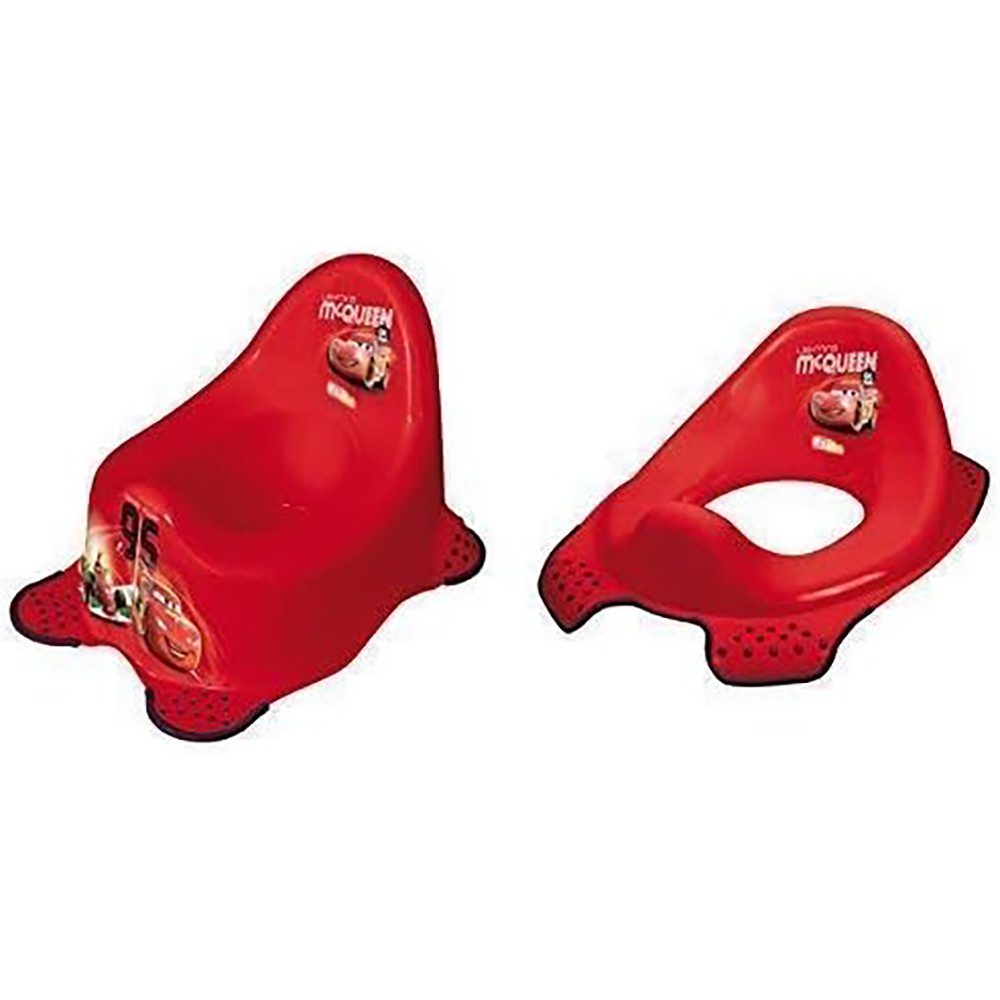 keeeper Töpfchen Kindertopf + WC Toilettensitz Disney Cars rot