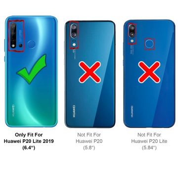 CoolGadget Handyhülle Anti Shock Rugged Case für Huawei P20 Lite 2019 / Nova 5i 6,4 Zoll, Slim Cover mit Kantenschutz Schutzhülle für Nova 5i Hülle Transparent