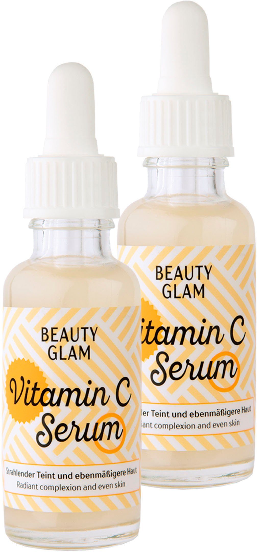Damen Gesichtspflege BEAUTY GLAM Gesichtspflege-Set Vitamin C Serum, 2-tlg.