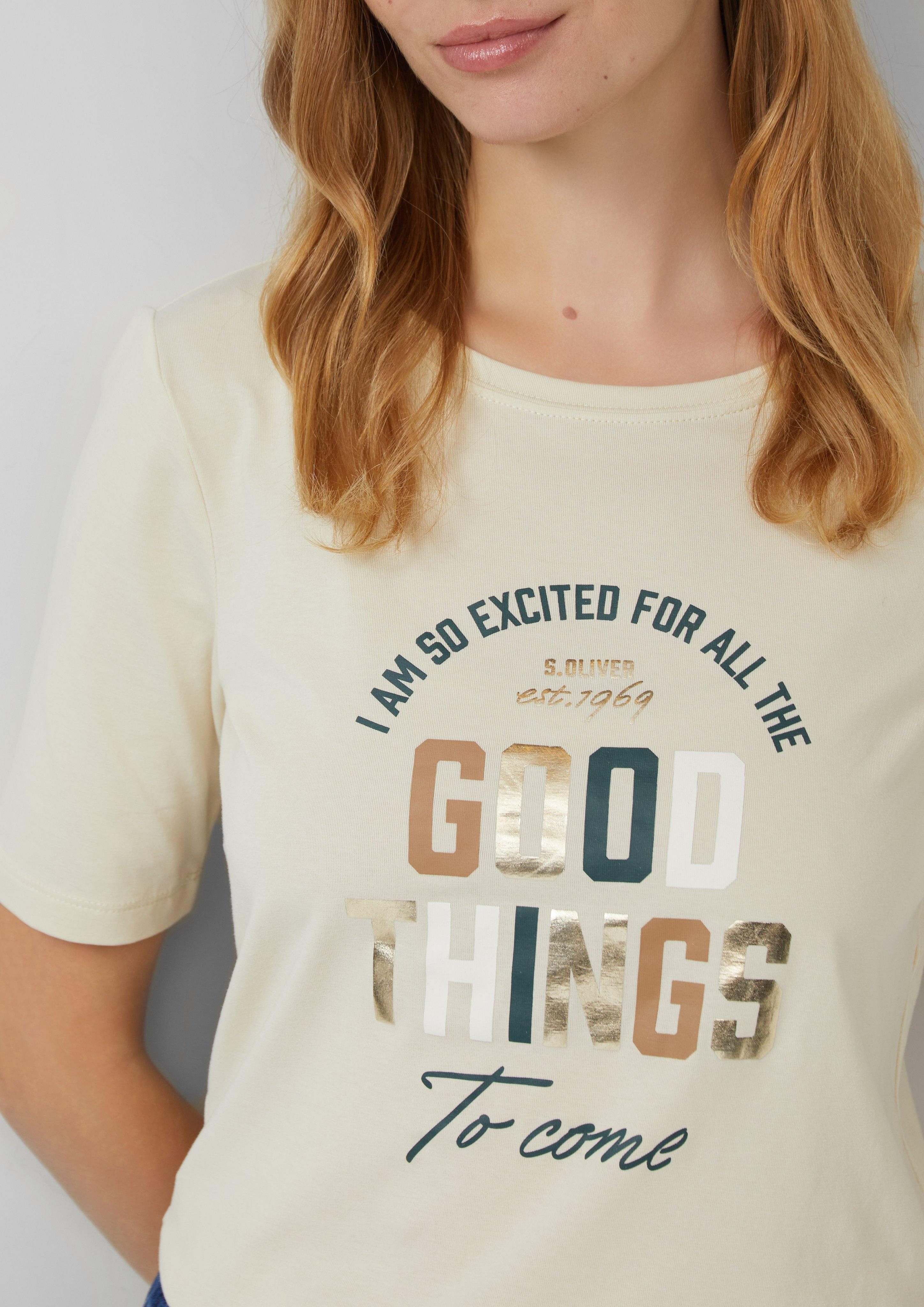 s.Oliver Kurzarmshirt T-Shirt im Slim Fit günstig online kaufen